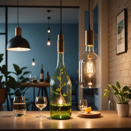 Как сделать светильник из бутылки: Декор своими руками